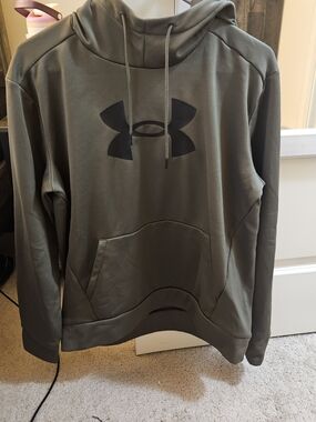 Under Armour Men’s Olive Hoodie with Black Logo